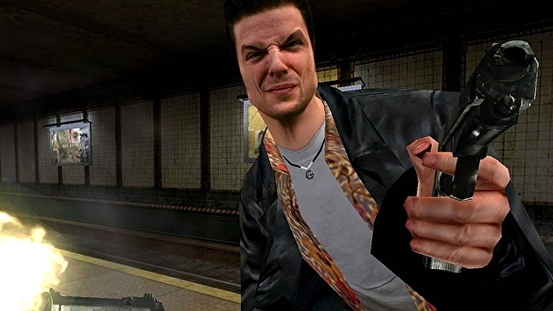 Max Payne e sua expressão constante no primeiro jogo de quem precisa ir ao banheiro