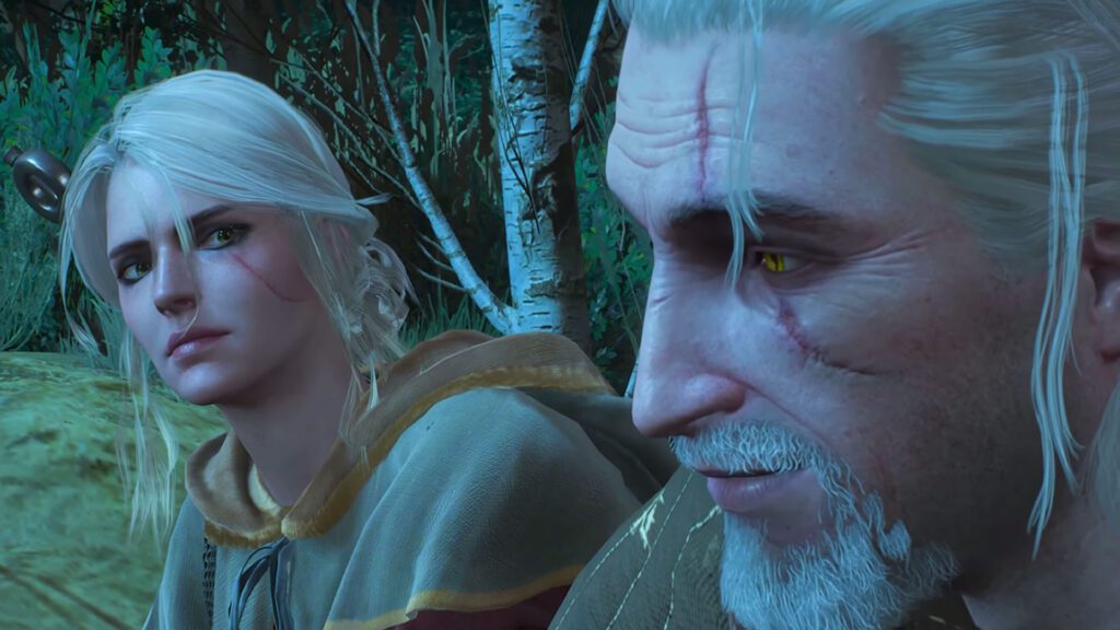 Ciri e Geralt na resenha