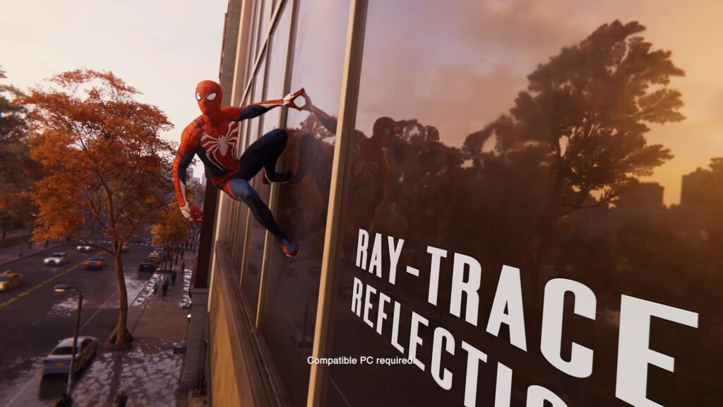 Homem-Aranha ostentando reflexos master race!