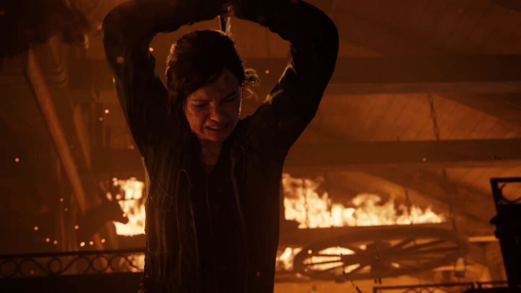 Ellie finalizando combate