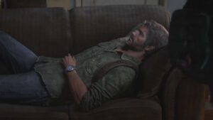 Joel "tranquilo" no sofa