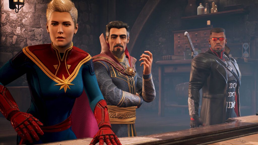 Marvel's Midnight Suns - Ms Marvel, Dr Strange, Blade