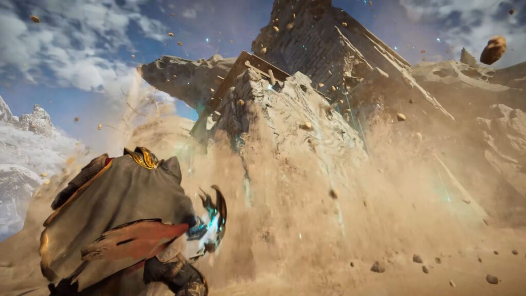 Manipulando a areia para elevar uma ruína gigantesca