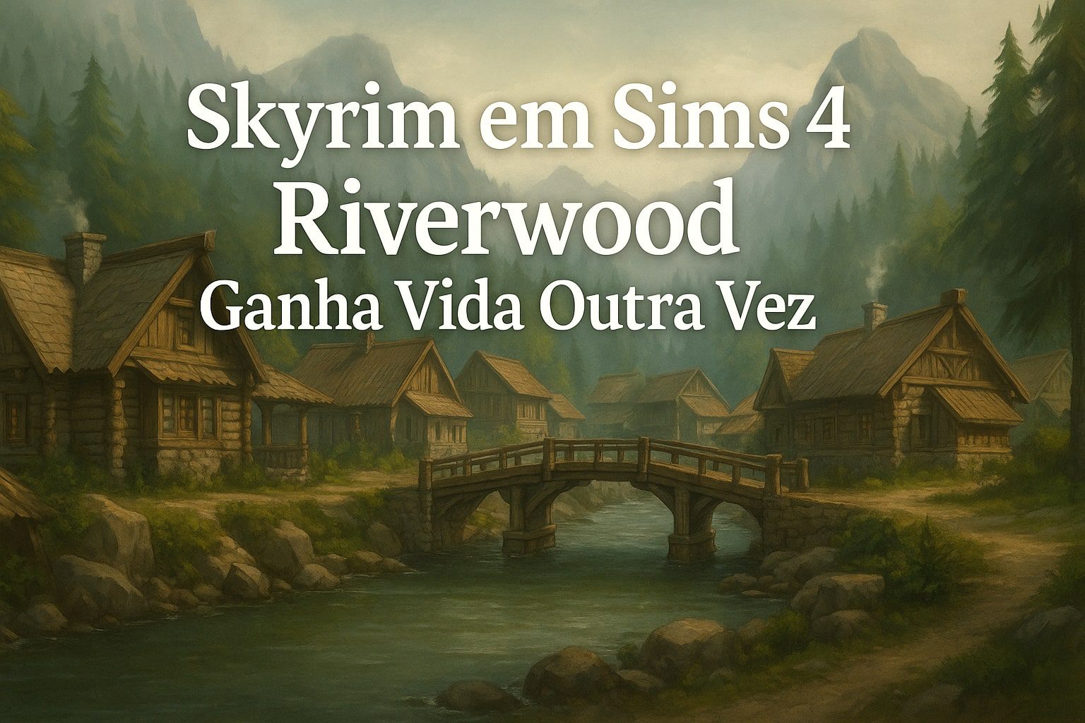 Skyrim em Sims 4? Jogador recria Riverwood com fidelidade absurda!